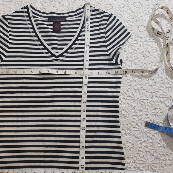 Stripe Tee, Cap Sleeve, Willi Smith, Sz S - Picture 6 of 8